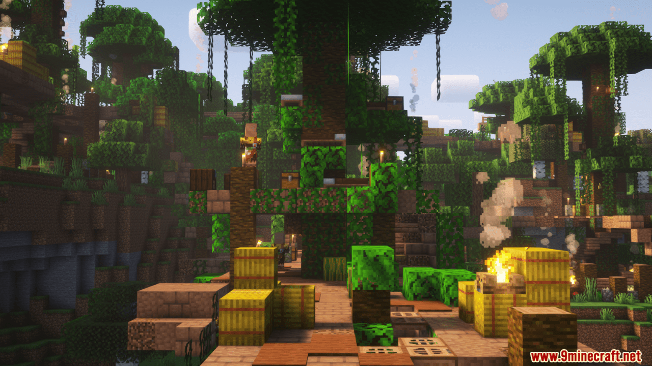image 7 for Qrafty's Jungle Villages Mod (1.20.4) - well integrated villages in the jungle