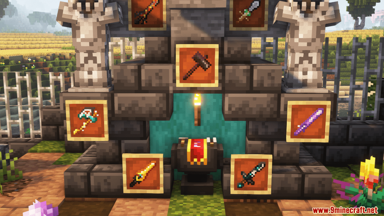 description_8 Lemon Kingdom Artifacts Mod (1.20.1) - Forge and upgrade your most powerful weapons!