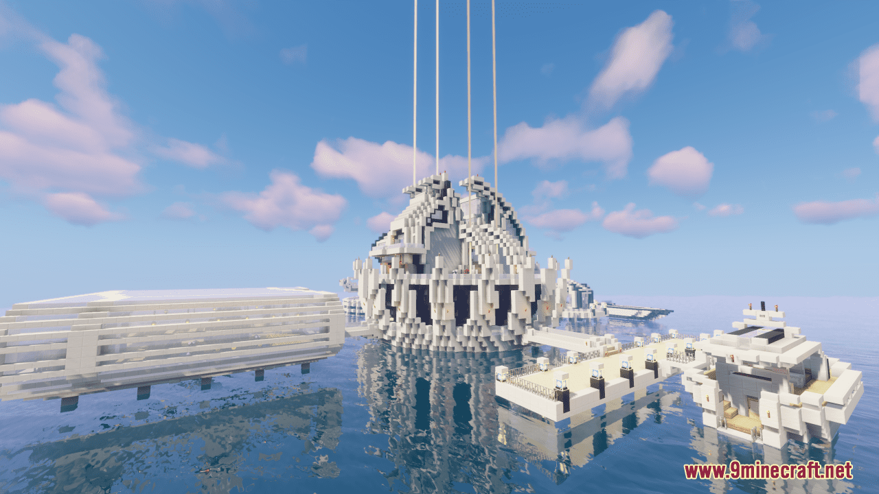 description_3 Mapa Lotus (1.20.4, 1.19.4) - futuristic sea apartments