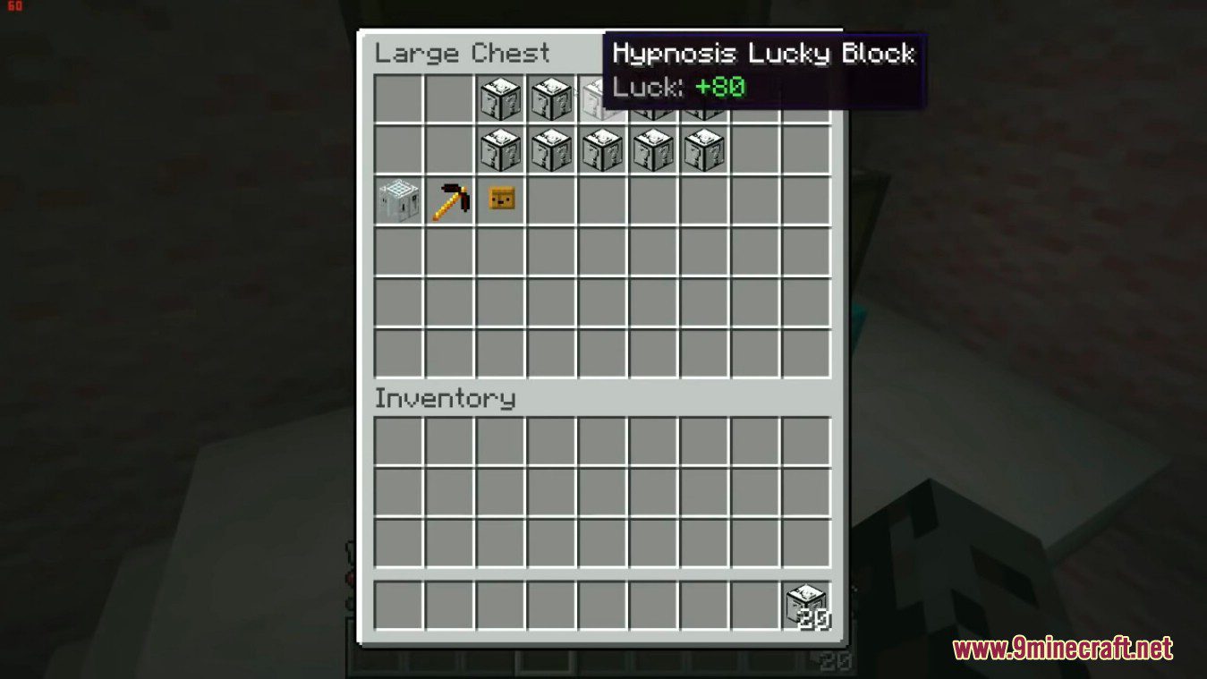 description_12 Гипноз Lucky Block Mod (1.8.9) - Крылья ангела, джакузи, ...