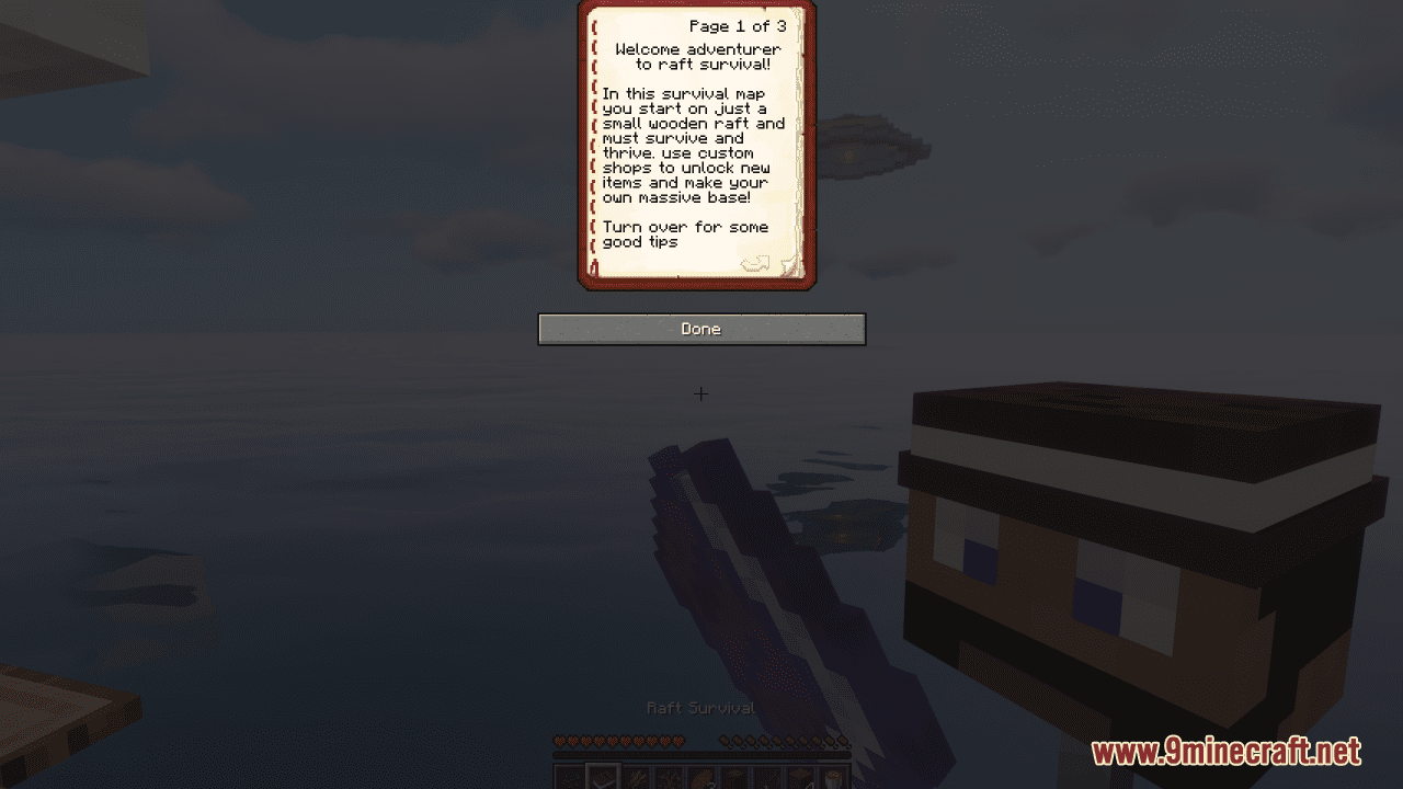 description_3 Raft Survival 2 maps (1.20.4, 1.19.4) - Life underwater