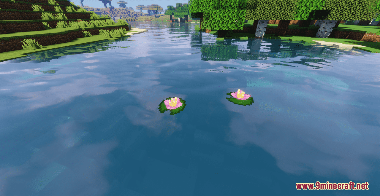 description_6 Lotus flower resource pack (1.19.4, 1.19.2, 1.19) - Пакет текстур