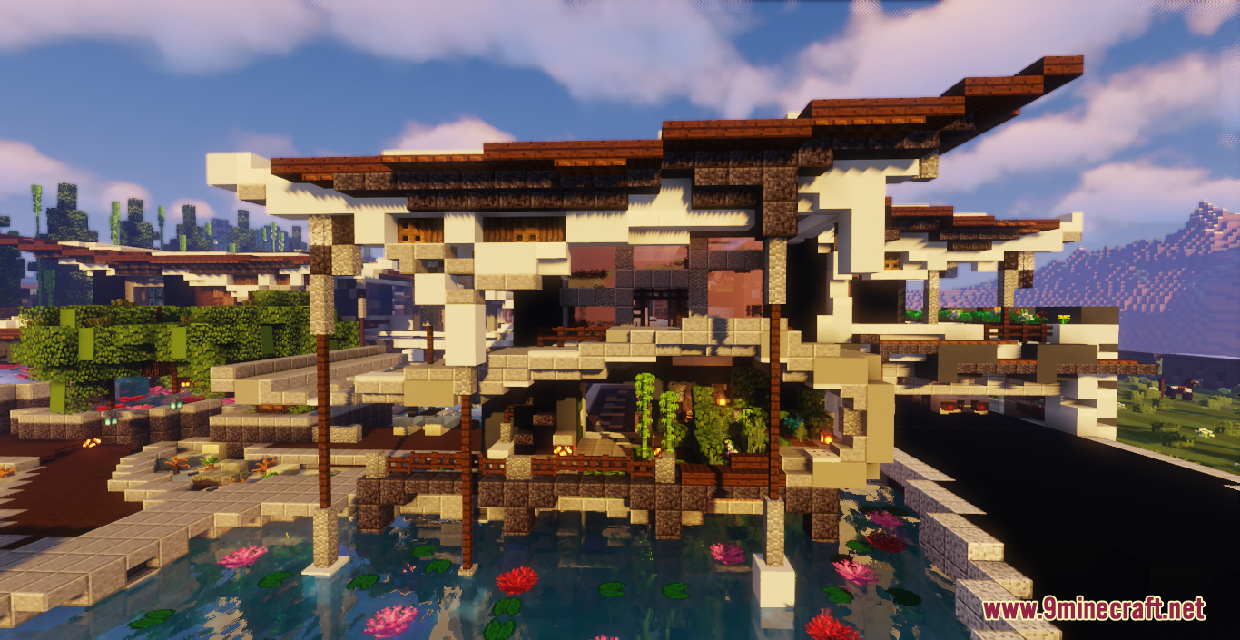 description_9 Gran mapa de casas modernas (1.20.4, 1.20.1, 1.19.4, 1.19.2, 1.18.2) - Desarrollo complejo