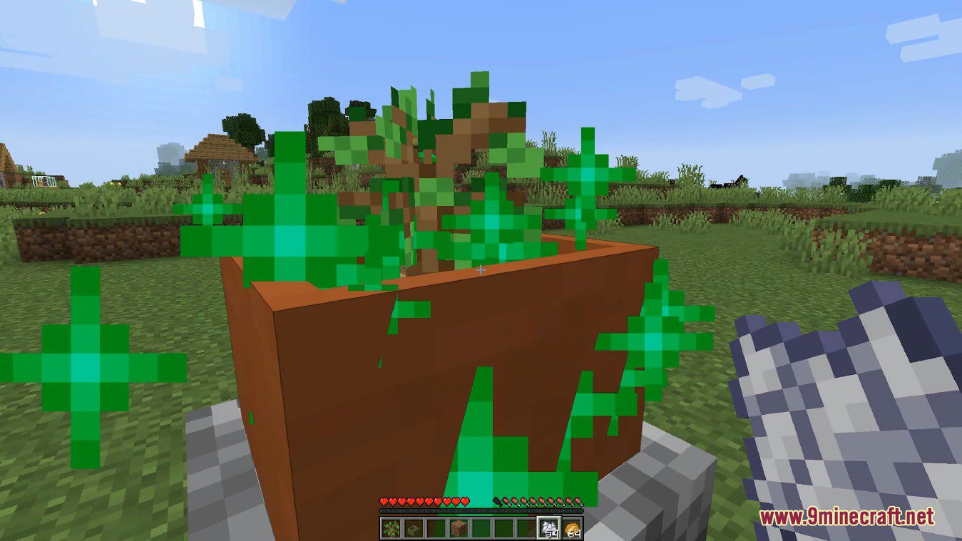 description_3 Árboles botánicos Mod (1.20.4) - árboles en crecimiento en macetas pequeñas