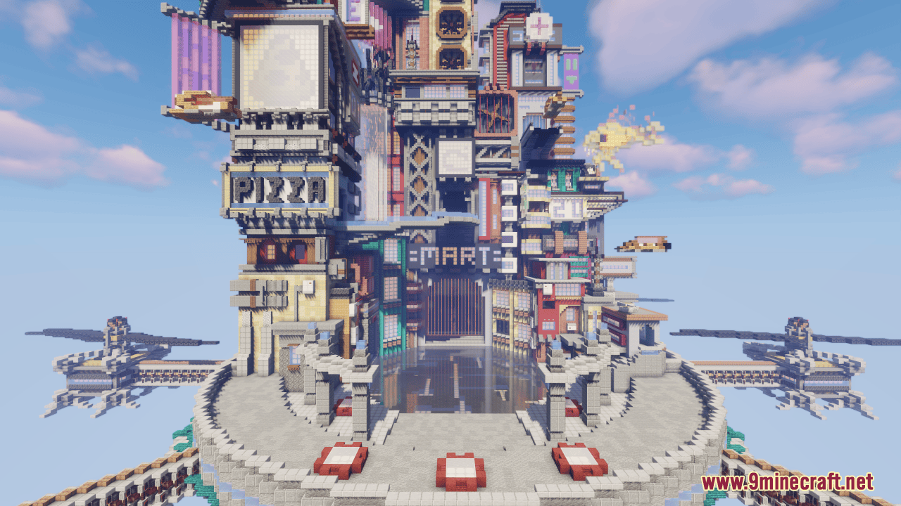 description_0 Cyberpunk Map (1.20.4, 1.19.4) - Cyberpunk inspired lobby