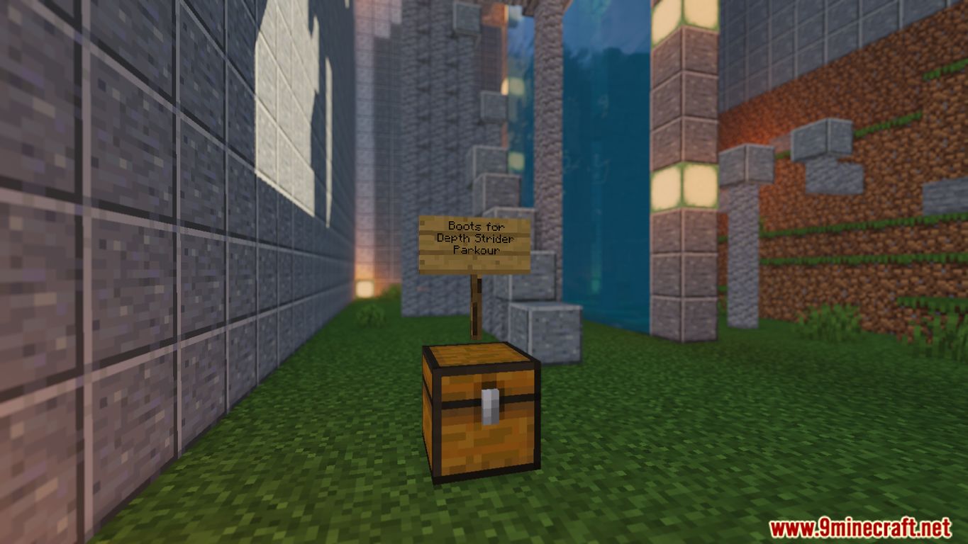 description_0 Parkour map Depth Strider for Minecraft 1.15.2