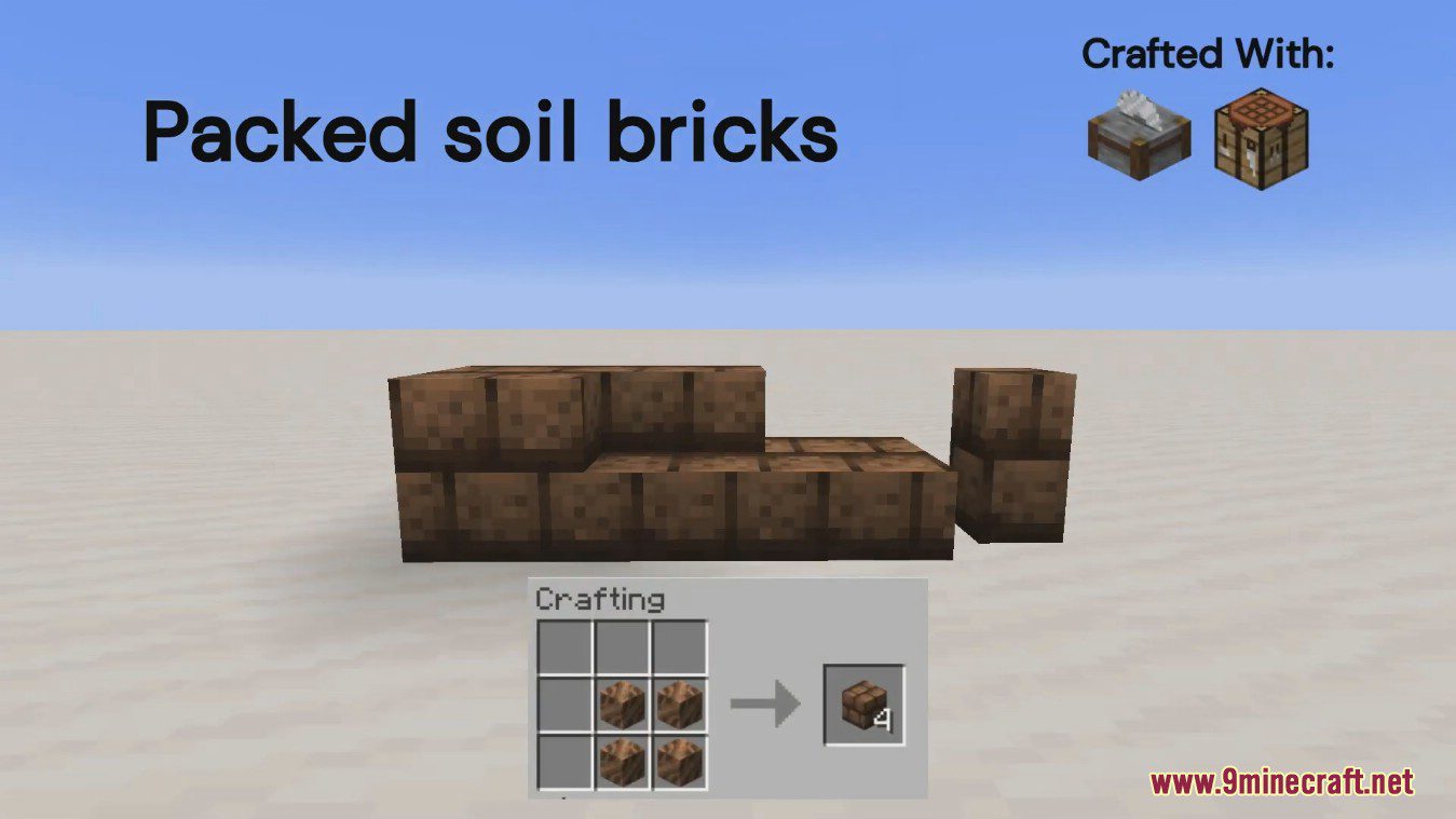 description_15 Mod Ladrillos cincelados y azulejos (1.20.1) - versión vainilla de bloques de piedra