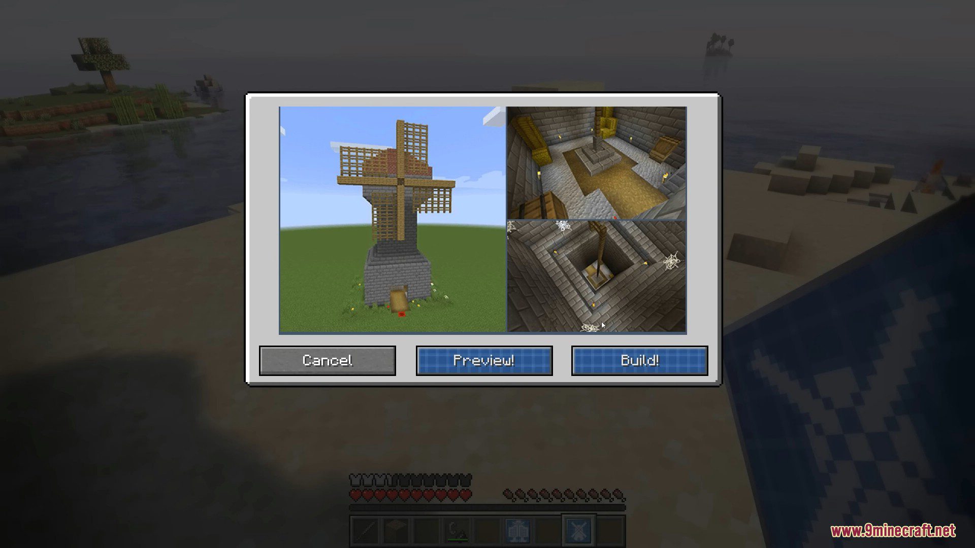description_16 Prefab Mod (1.20.1) - instantly erectable buildings