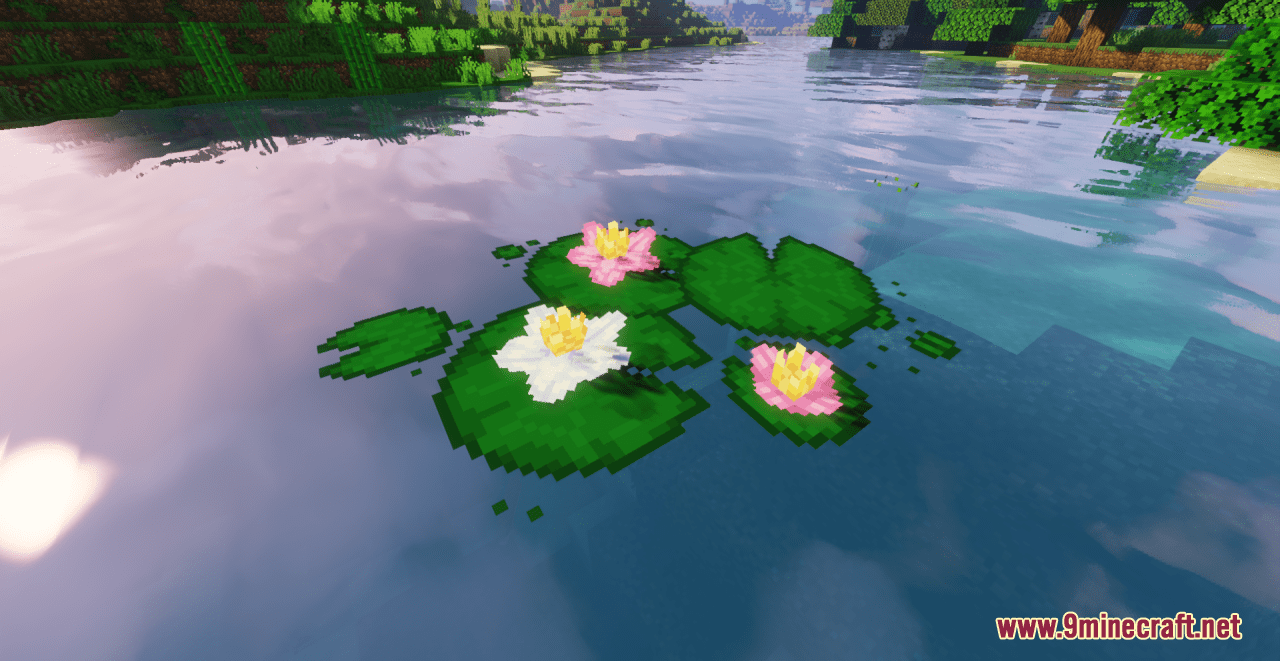 description_3 Lotus flower resource pack (1.19.4, 1.19.2, 1.19) - Пакет текстур