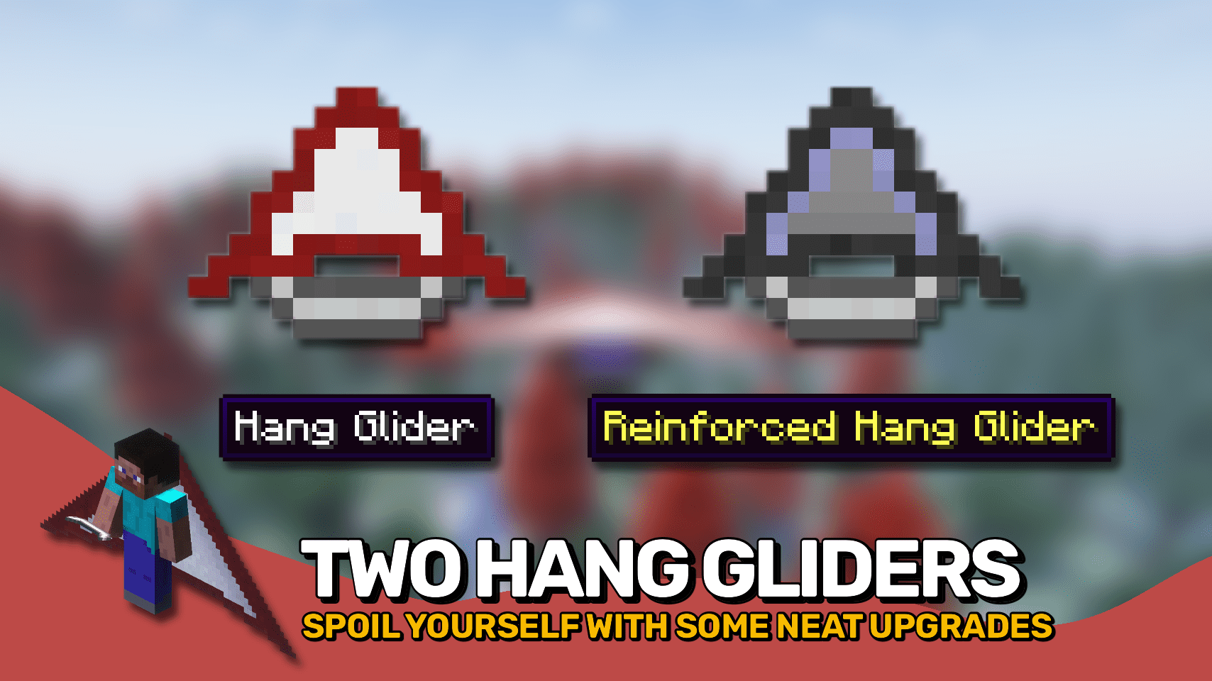 description_0 Hang Glider Mod (1.20.4) - volando en el cielo