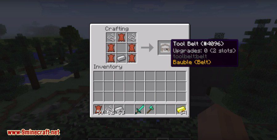 description_3 Tool Belt Mod (1.20.4) - demonstration of items