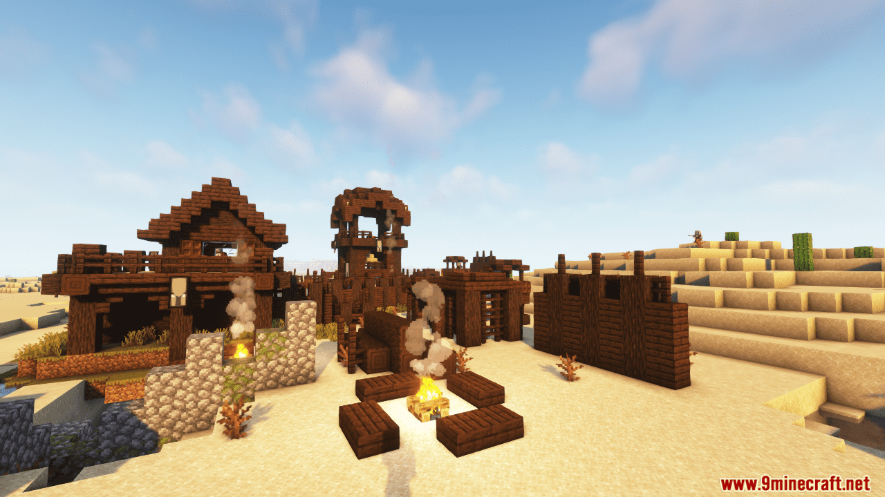 description_6 Pillager Outpost Overhaul Mod - four new types of towers