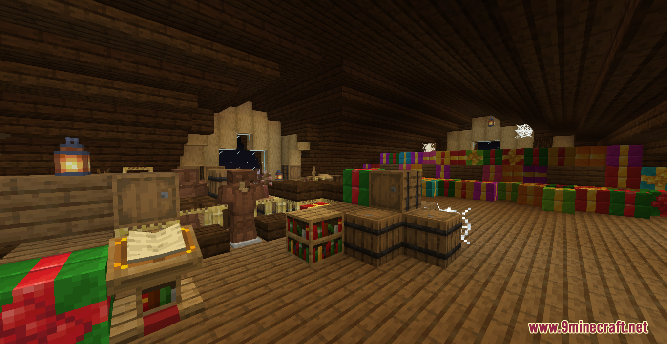 description_6 Snowy Christmas map for Minecraft 1.17.1