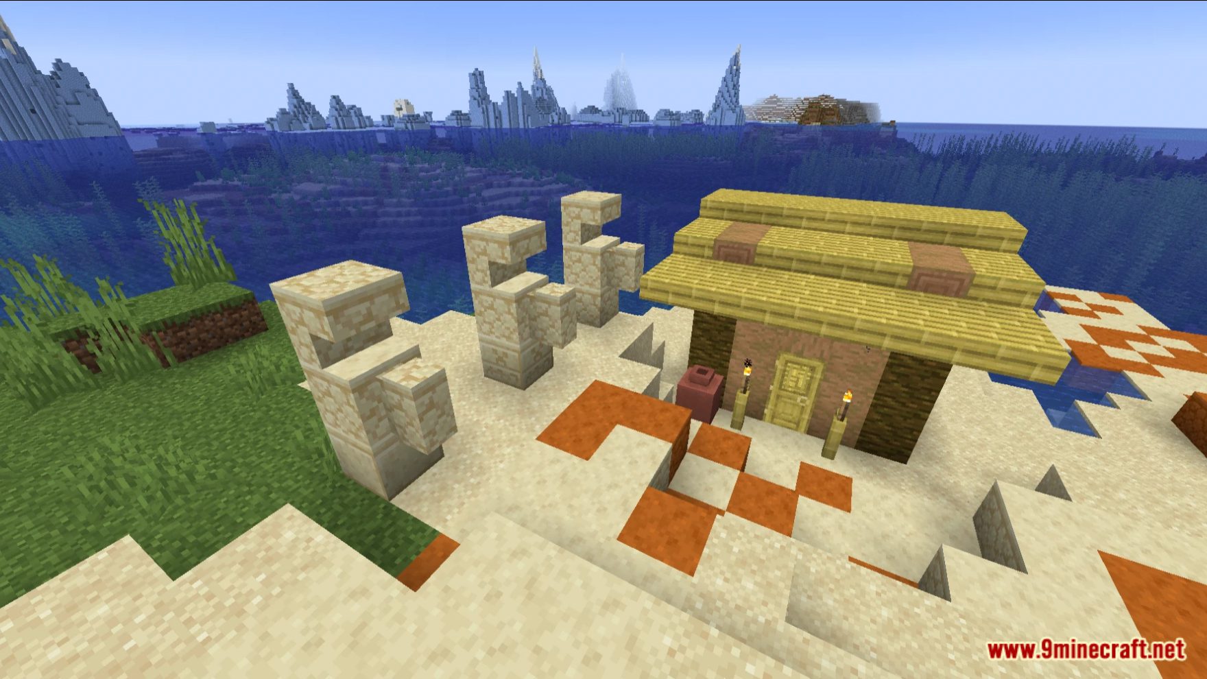description_3 Beach Village Data Pack (1.20.2, 1.19.4) - an exciting village experience!