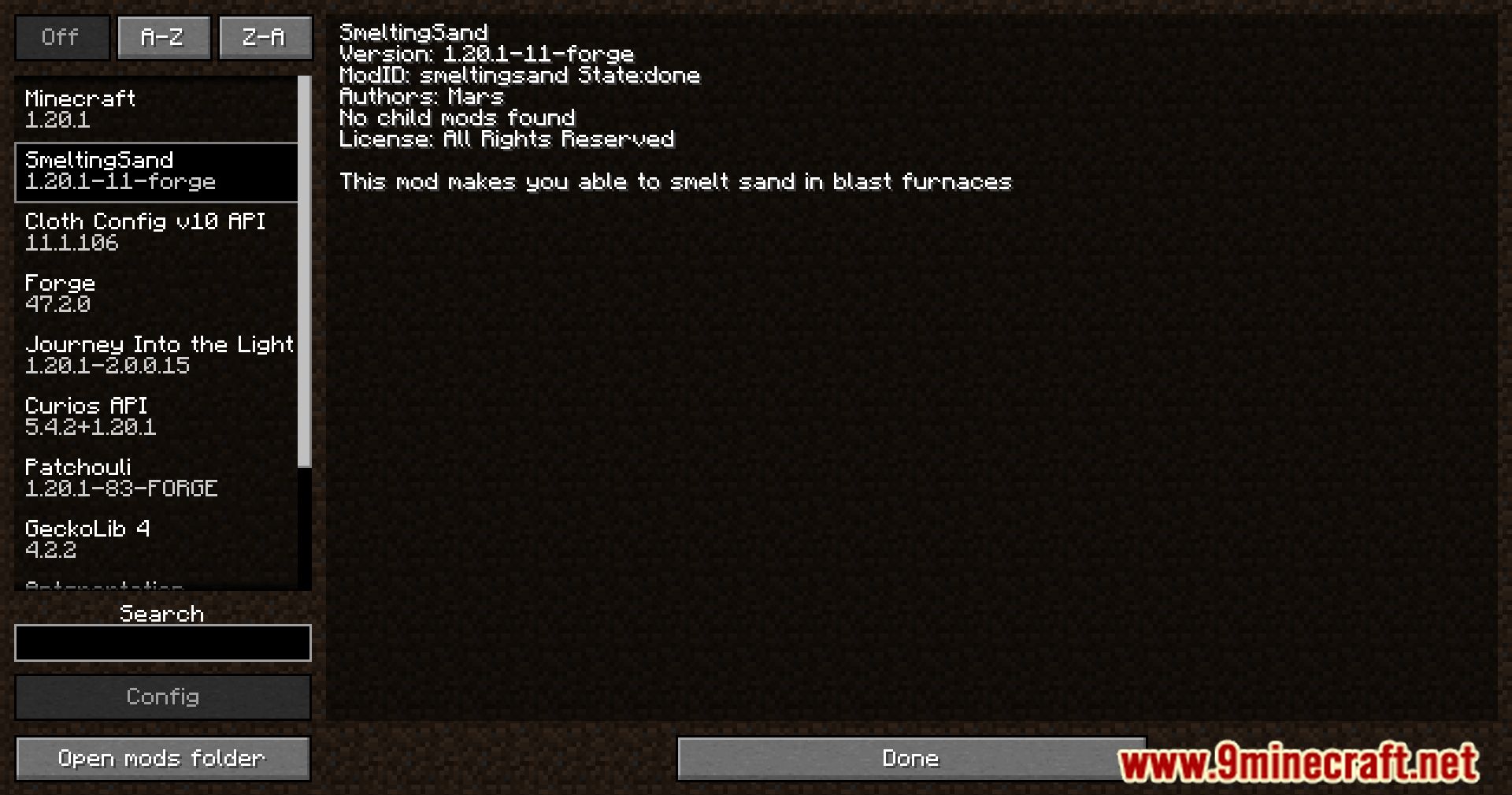 description_0 Fundición de arena en un horno de explosión Mod (1.20) Versión de tela - Acelera la producción de vidrio con una eficiencia realista!