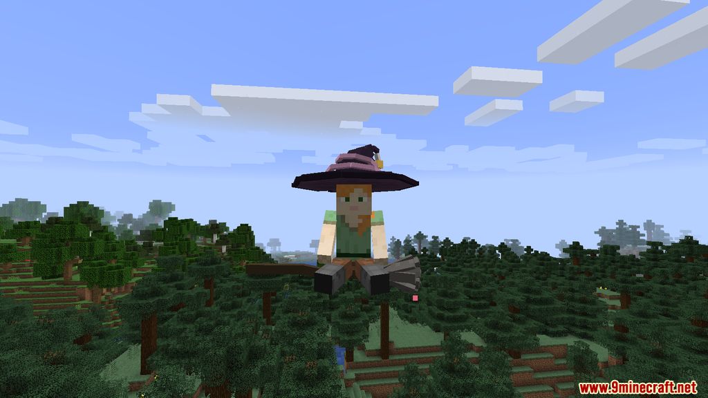 description_6 Majo's Broom Mod (1.19.2) - волшебная, летающая метла