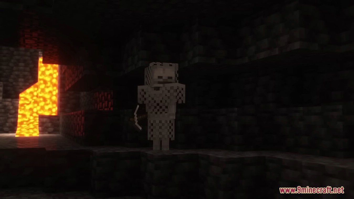 description_4 Difficult Caves Mod 1.20.1 - Enemy mobs become stronger.