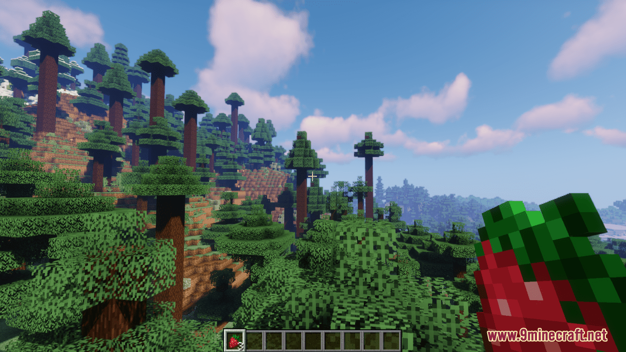 description_8 Strawberry Bush Resource Pack (1.19.4, 1.19.2) - Текстурный пакет