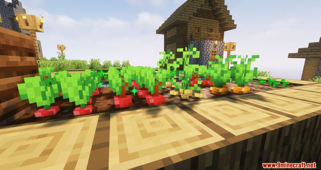 description_1 Crops 3D Resource Pack (1.19.4, 1.19.2 пакет текстур
