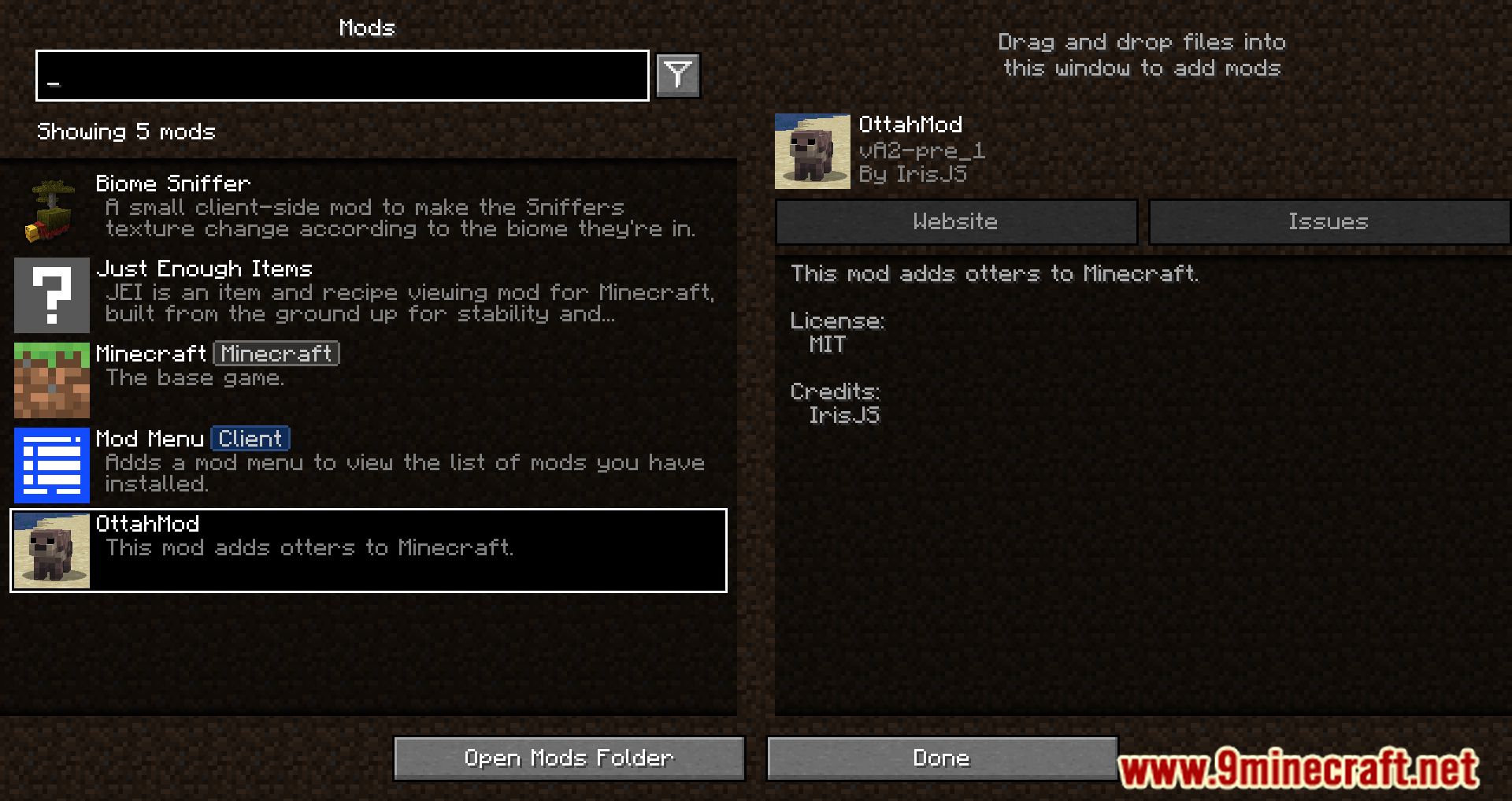description_0 Ottah Mod - adding the Adorable otter!