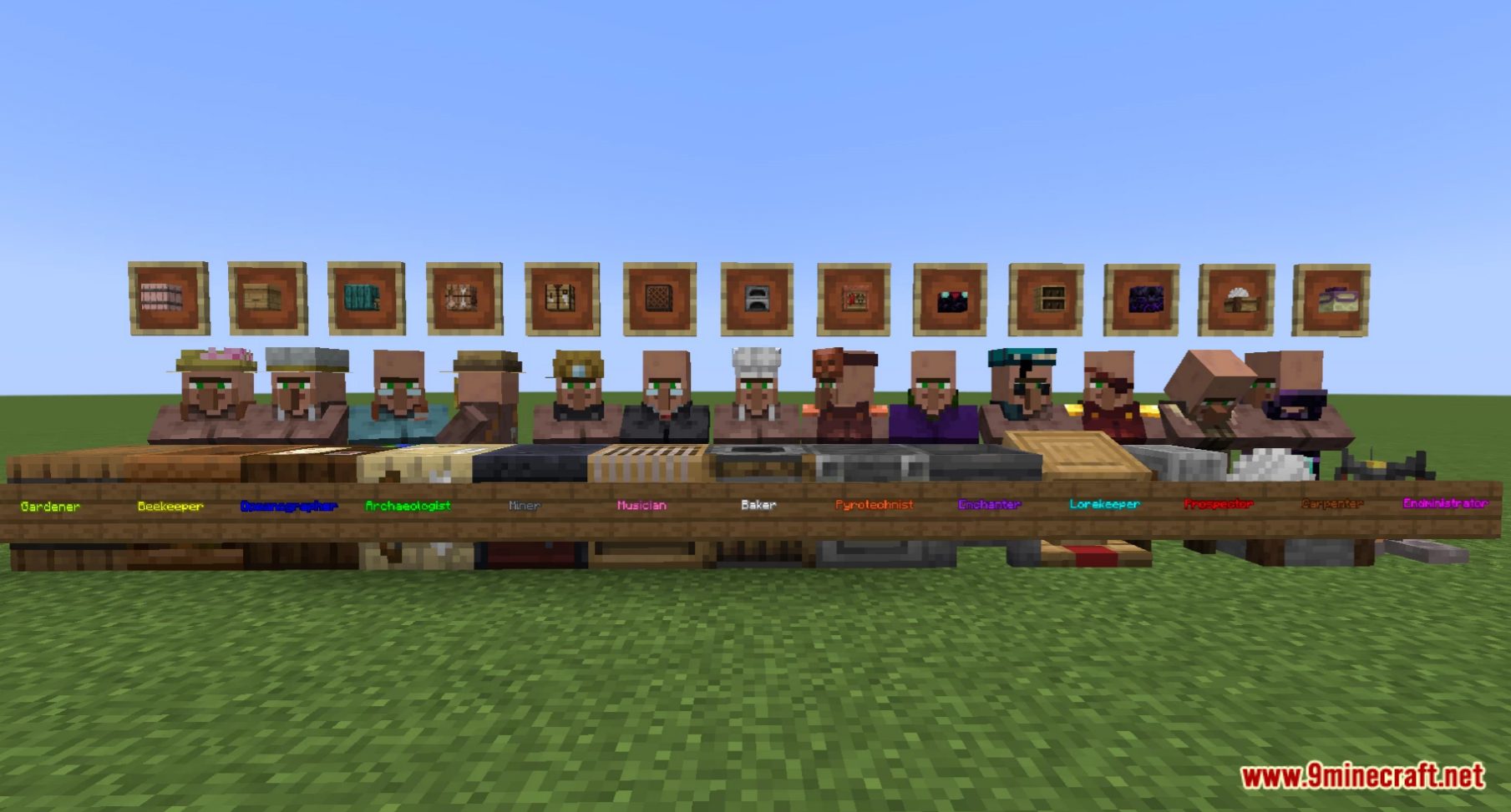 description_7 More Villagers datapacks (1.20.2, 1.19.4) - transform and improve the abilities of villagers!