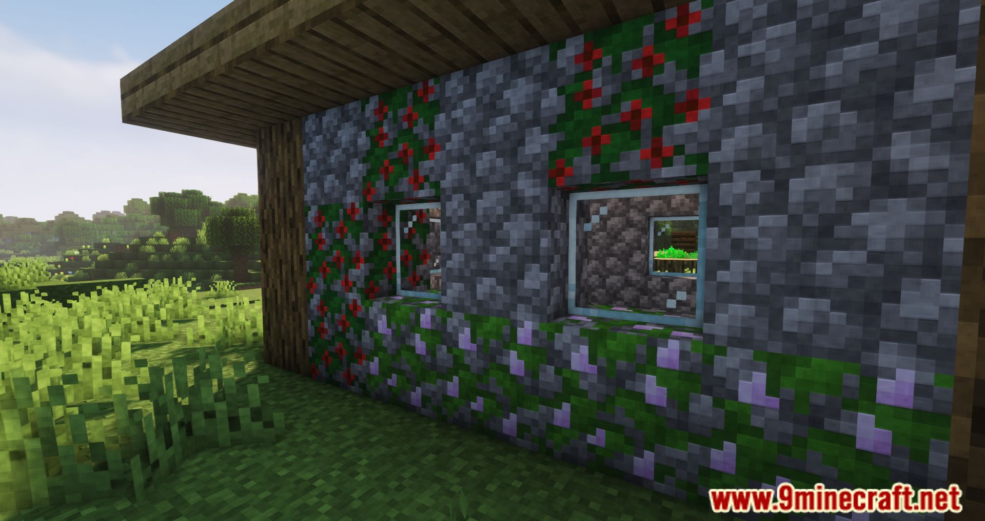image 3 for Floral Enchantment Mod (1.20.4) - base decorated with flowers