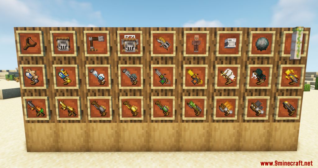 description_0 Мод Stupid Weapons (1.16.5) - огнестрельное оружие, дурацкие артефакты