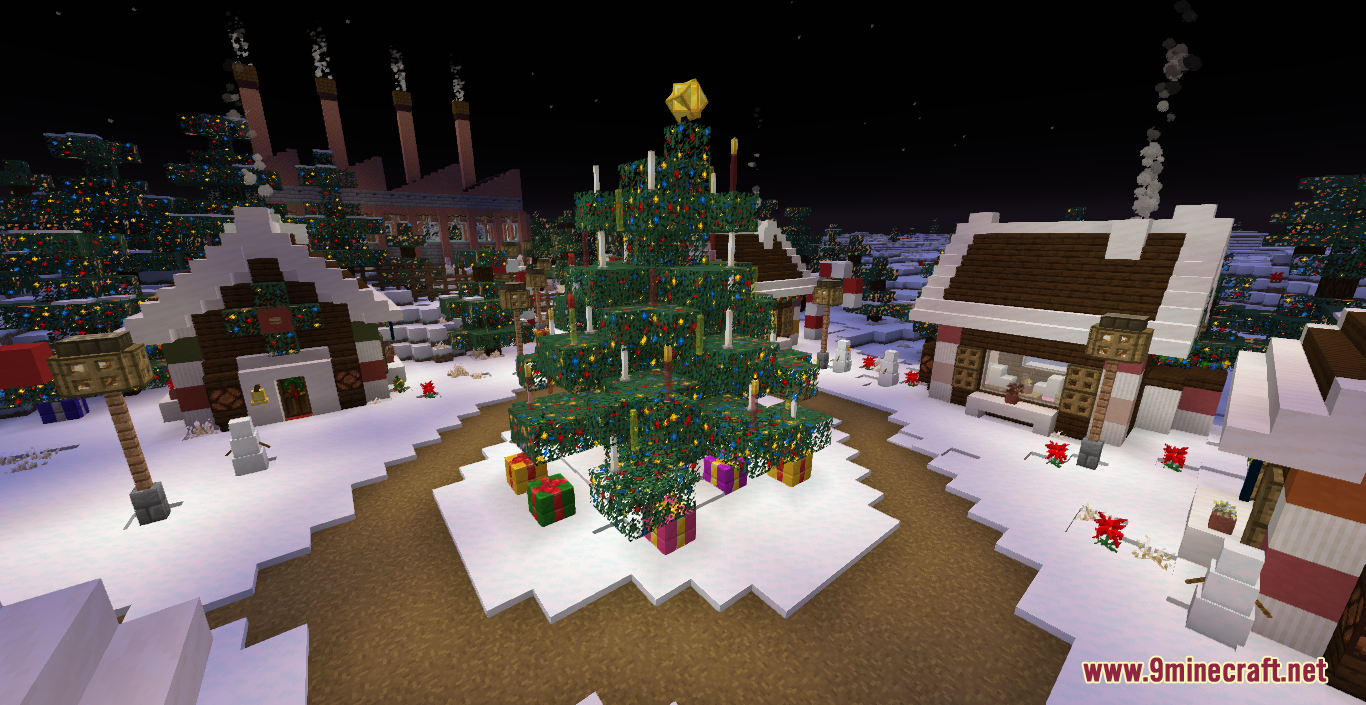 description_3 Snowy Christmas map for Minecraft 1.17.1