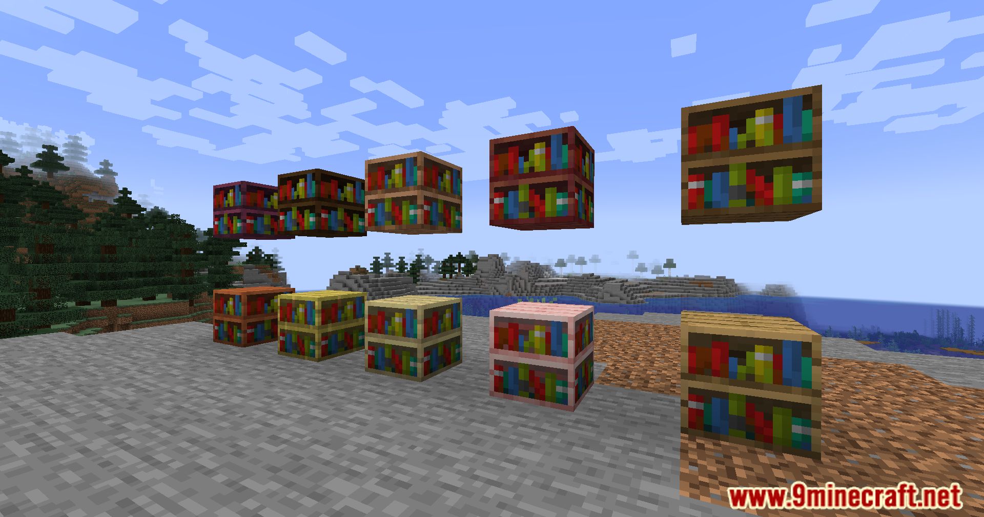description_2 Variety of Mod bookshelves - bookshelves for all types of wood.