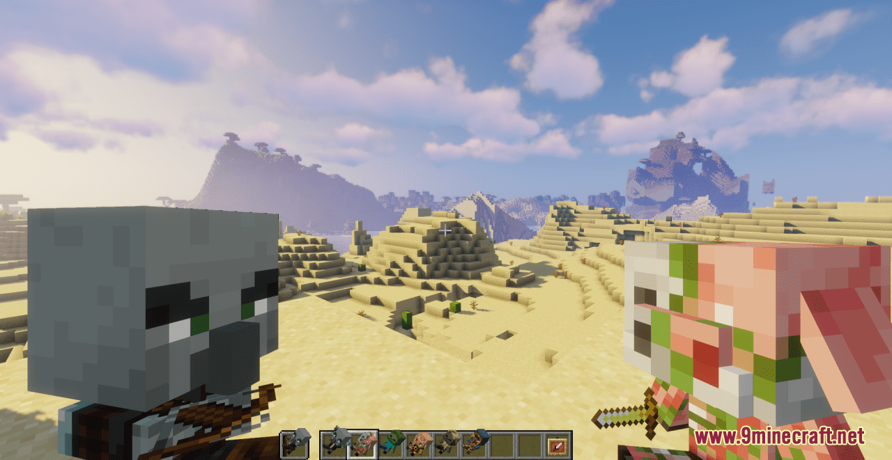 description_10 Mobs Figures Resource Pack (1.19.3, 1.18.2) - текстур-пак