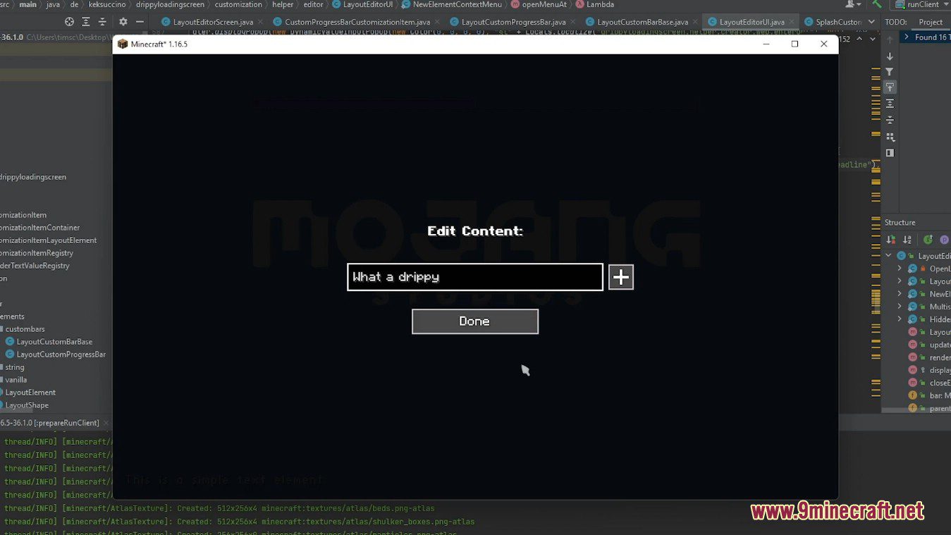 description_5 Drippy Loading Screen Mod (1.20.4) - Настройте загрузку Minecraft