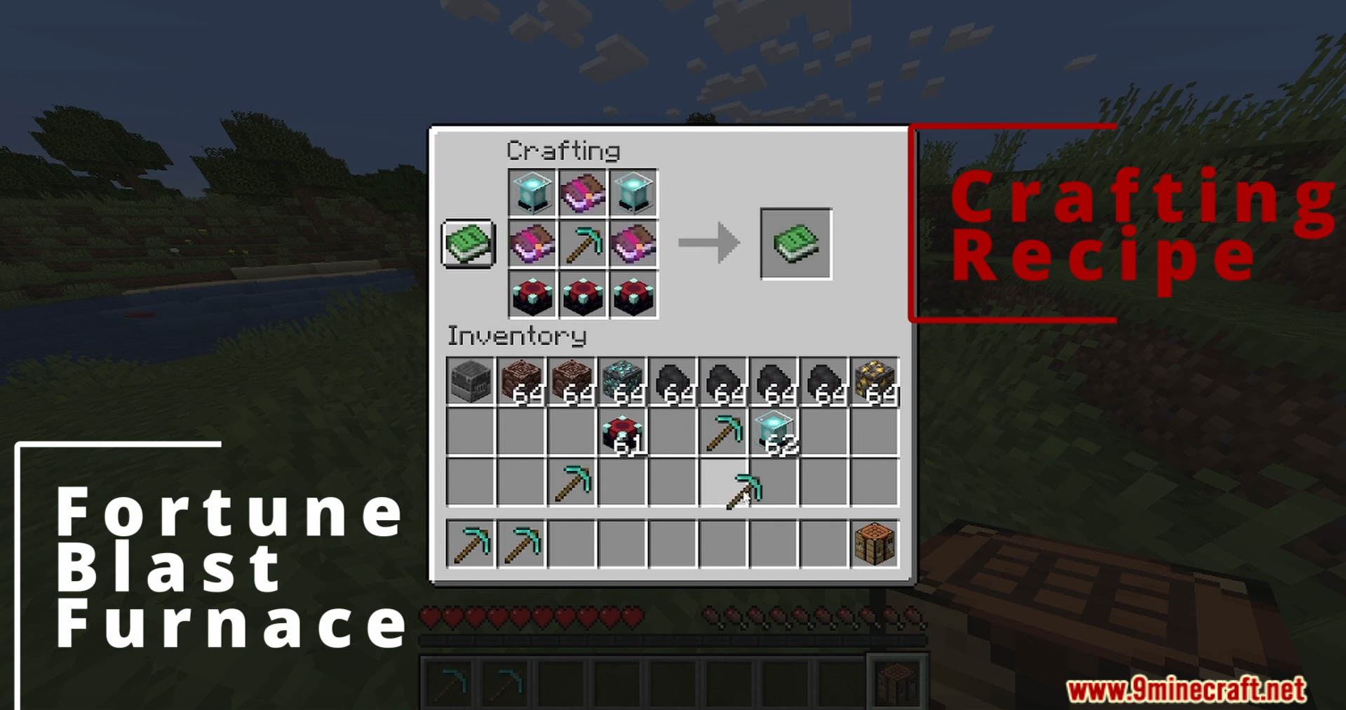 description_0 Fortune Blast Furnace Datapack (1.20.4, 1.19.4) - Unleash prosperity with advanced smelting!