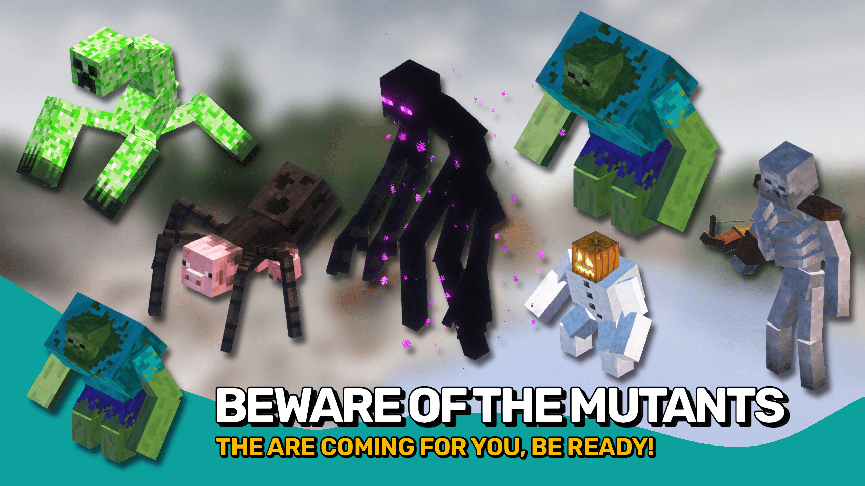 description_0 Mutant Monsters Mod 1.20.1 - Powerful monsters
