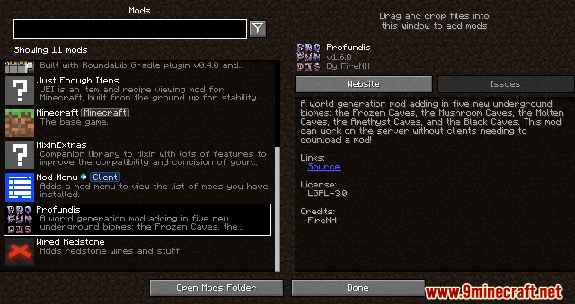 description_0 Profundis Mod (1.20.4) - 7 nuevos biomas de cuevas de alta calidad