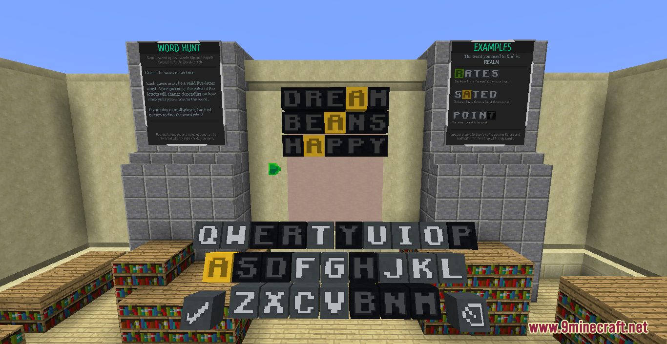 description_1 Map Word Hunt (1.18.2) - word game in Minecraft