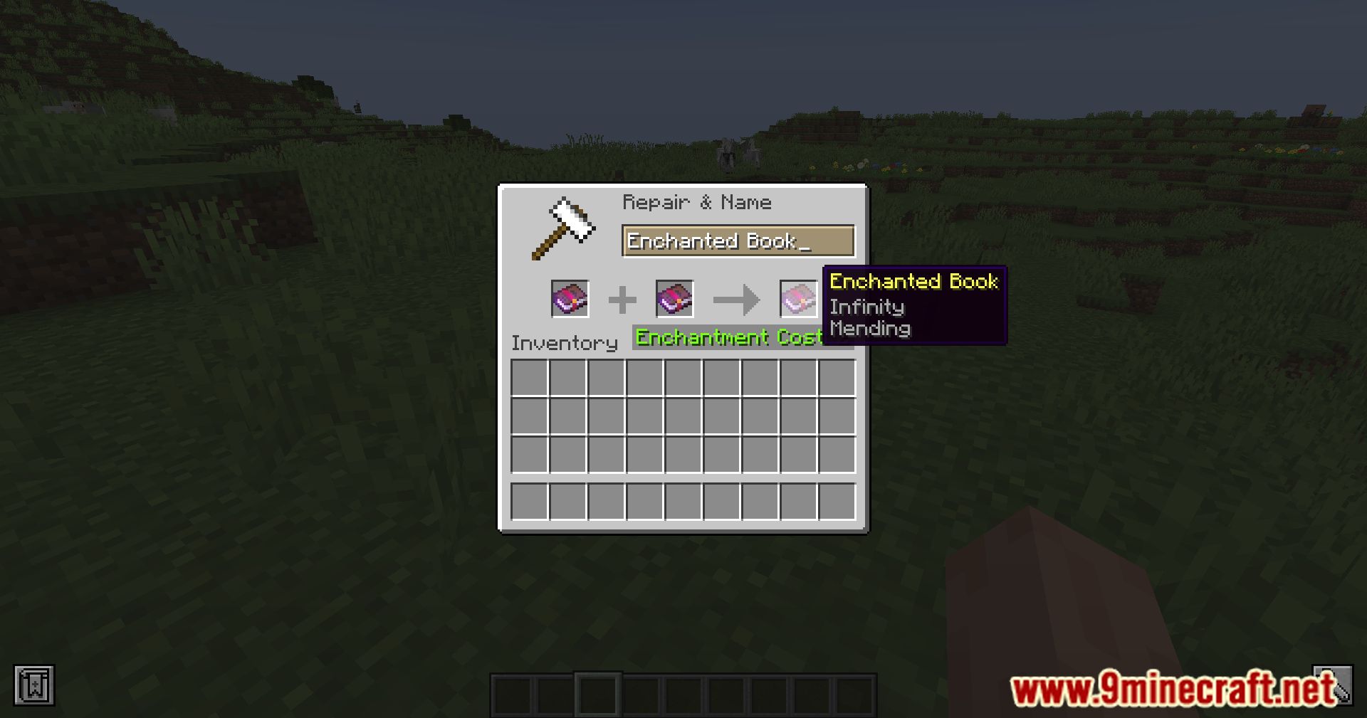 description_5 Infinity With Mending Mod 1.20.1 - Rompiendo límites, combinando infinito y reparación