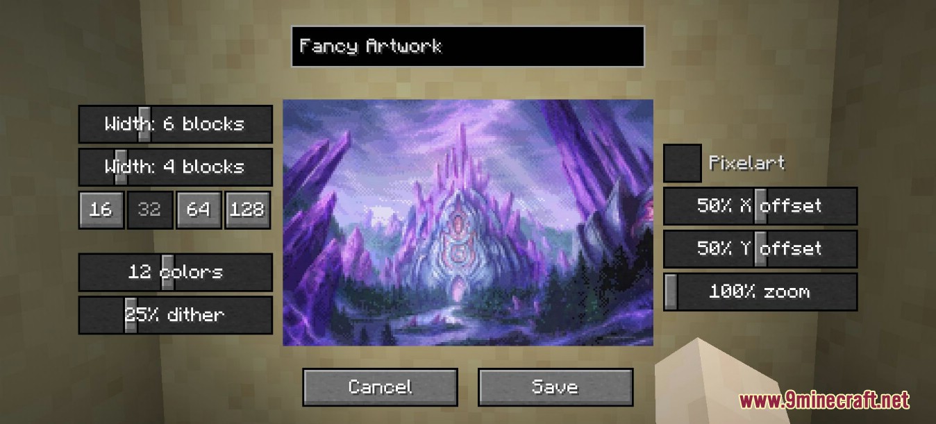 description_9 Immersive Paintings Mod - создавайте собственные картины