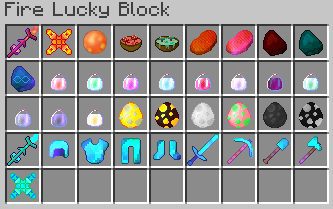 description_0 Fire Lucky Block Mod (1.19) - новый горячий предмет из Недр