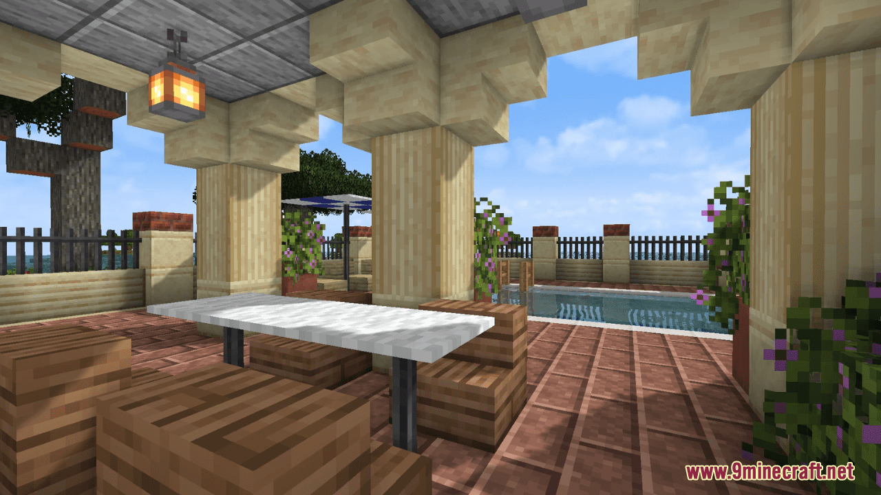 description_7 Map of cozy water villas (1.20.4, 1.19.4) - Island Serenity