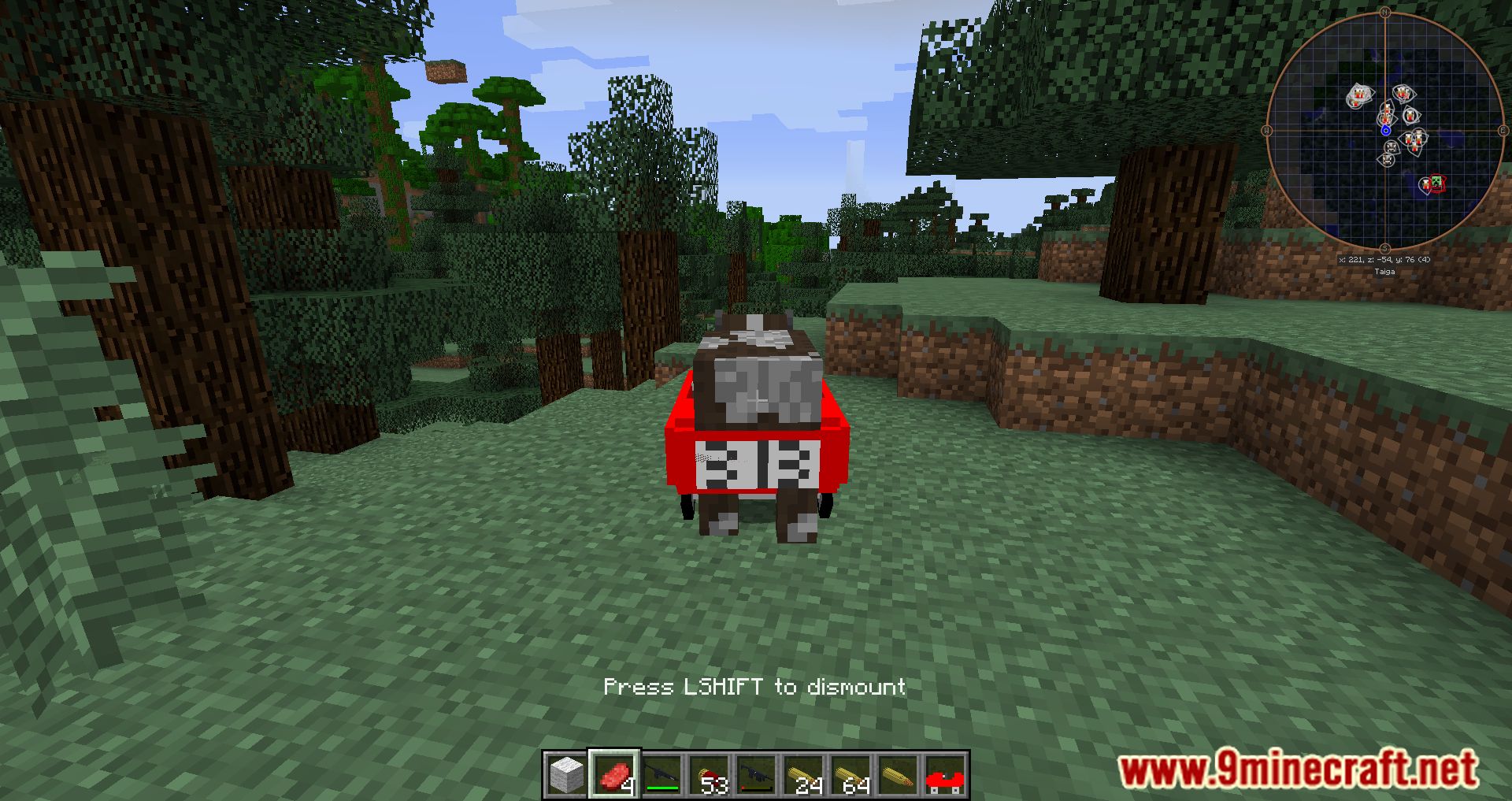 description_7 Guns, Cars, and Morph Modpack (1.7.10) - перестрелки, гонки и веселье