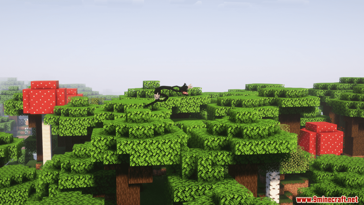 image 5 for Cartoon Dweller Mod (1.19.2) - Испуганный мультяшный кот