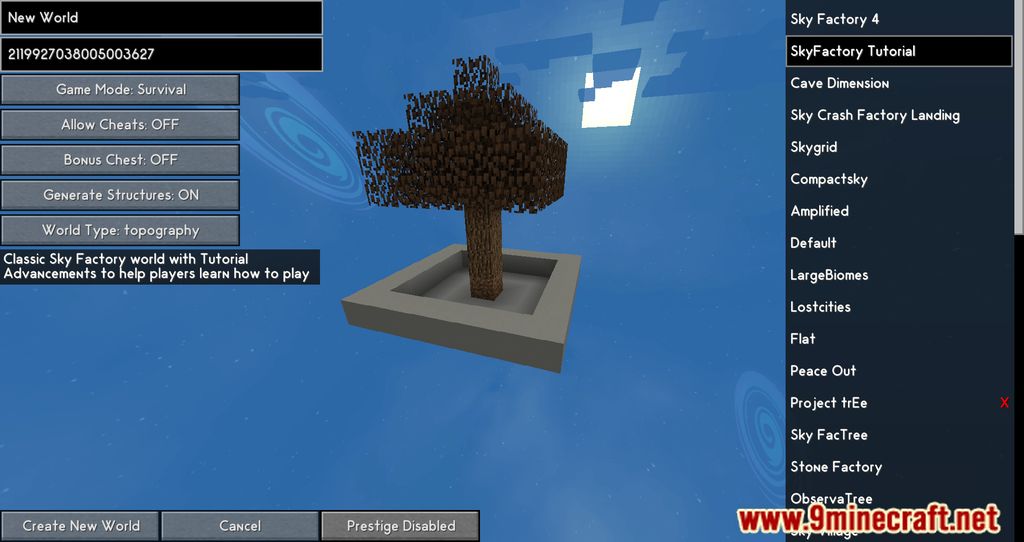 description_5 SkyFactory 4 Modpack (1.12.2) - supervivencia en un universo sin fin.