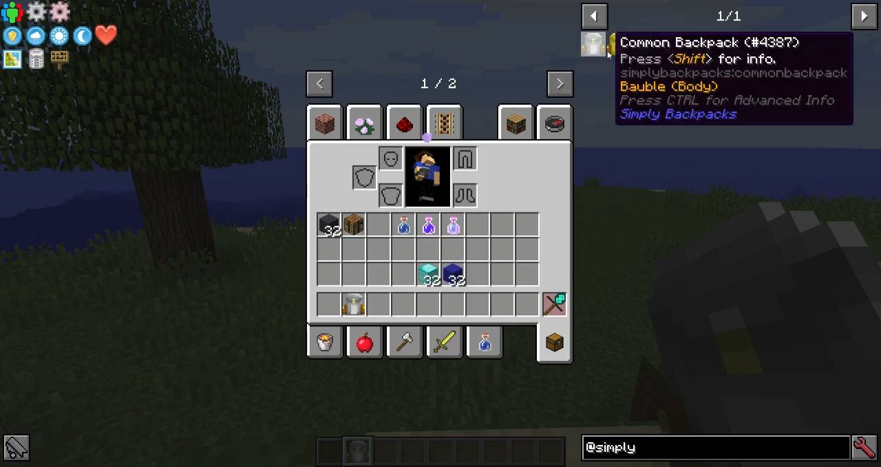 description_1 Simplemente Mochila Mod - almacenar cosas