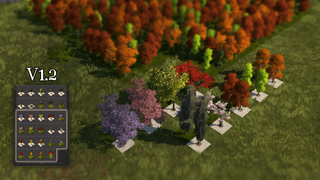 description_17 Anno 1800 Street trees and Mediterranean foliage