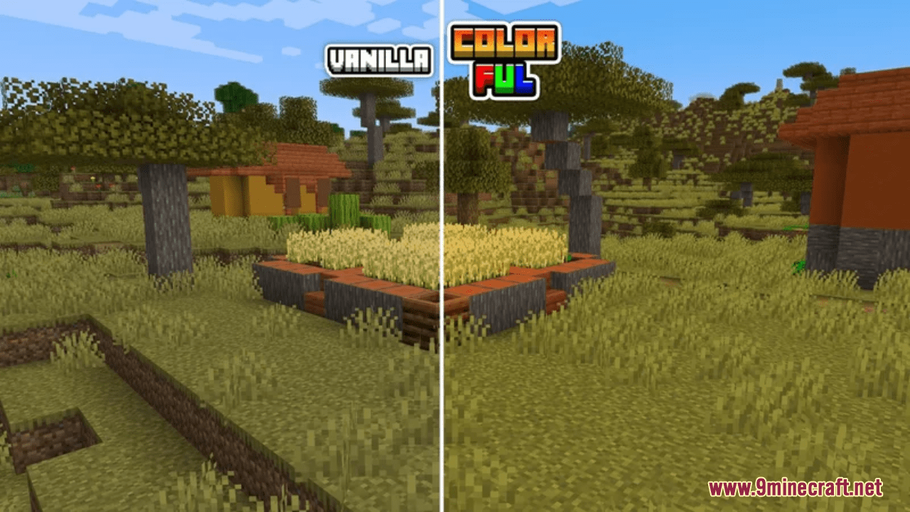 description_9 Colourful Texture Resource Packs (1.20.2, 1.20.1, 1.20, 1.19.4) - Текстурные пакеты