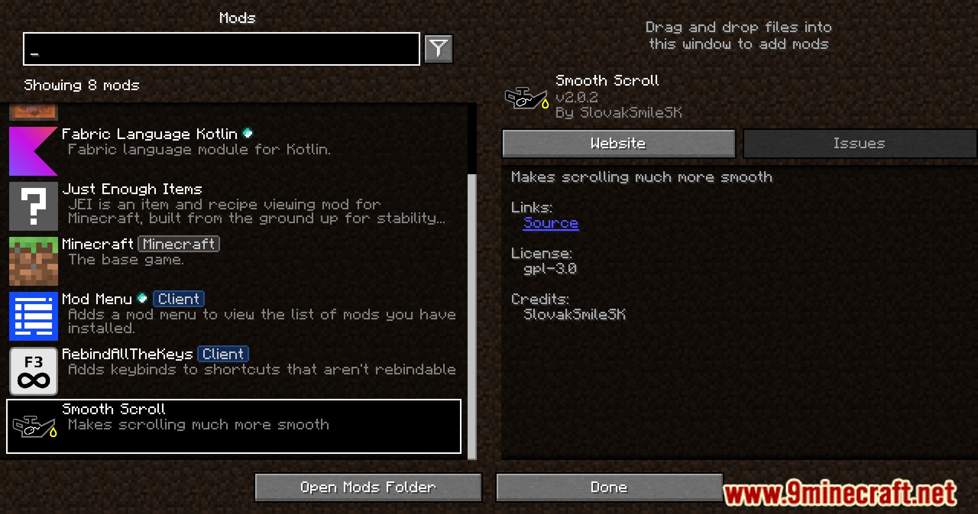 image 1 for Smooth Scrolling (1.20.6) - Move on the screen