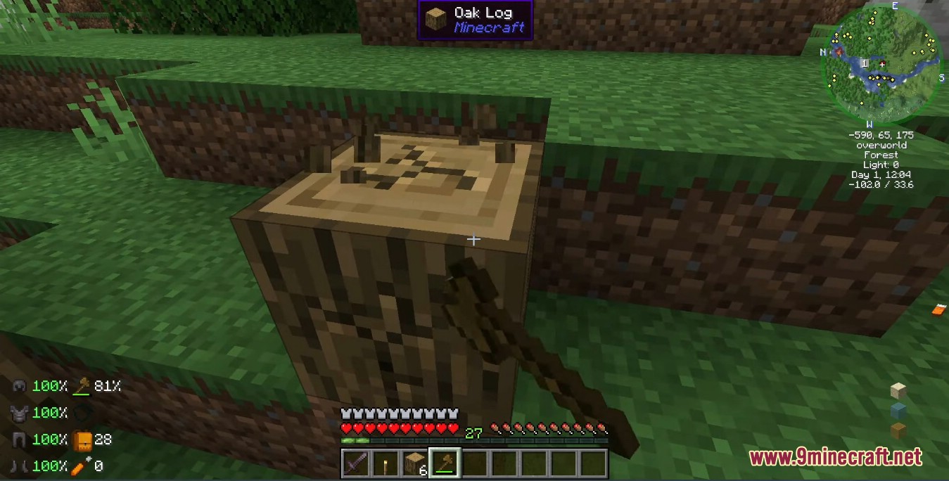 description_3 Tree chopper mod - chop down entire trees