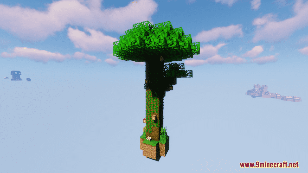description_0 Карта The Block In The Sky (1.20.4, 1.19.4) - пользовательские достижения и многое другое