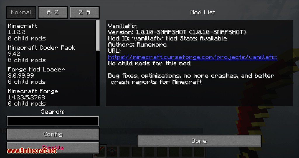 description_2 Vanilla Fix Mod 1.12.2 (triple FPS y mucho más)
