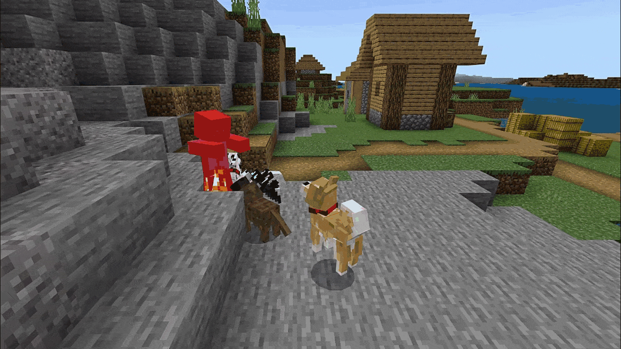 image 3 for Дополнение "Собаки+" (1.20) - MCPE/Bedrock Mod